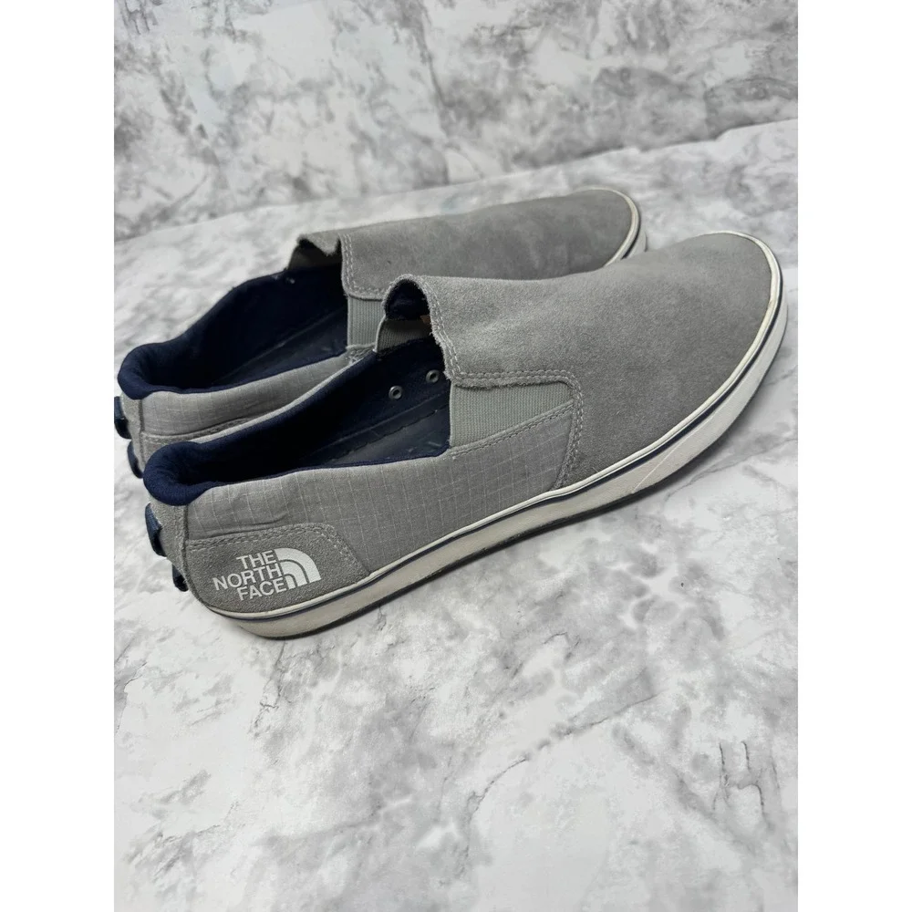 The North Face Base Camp Grey Suede Ripstop Slip On Sneakers Mens Trail Shoes